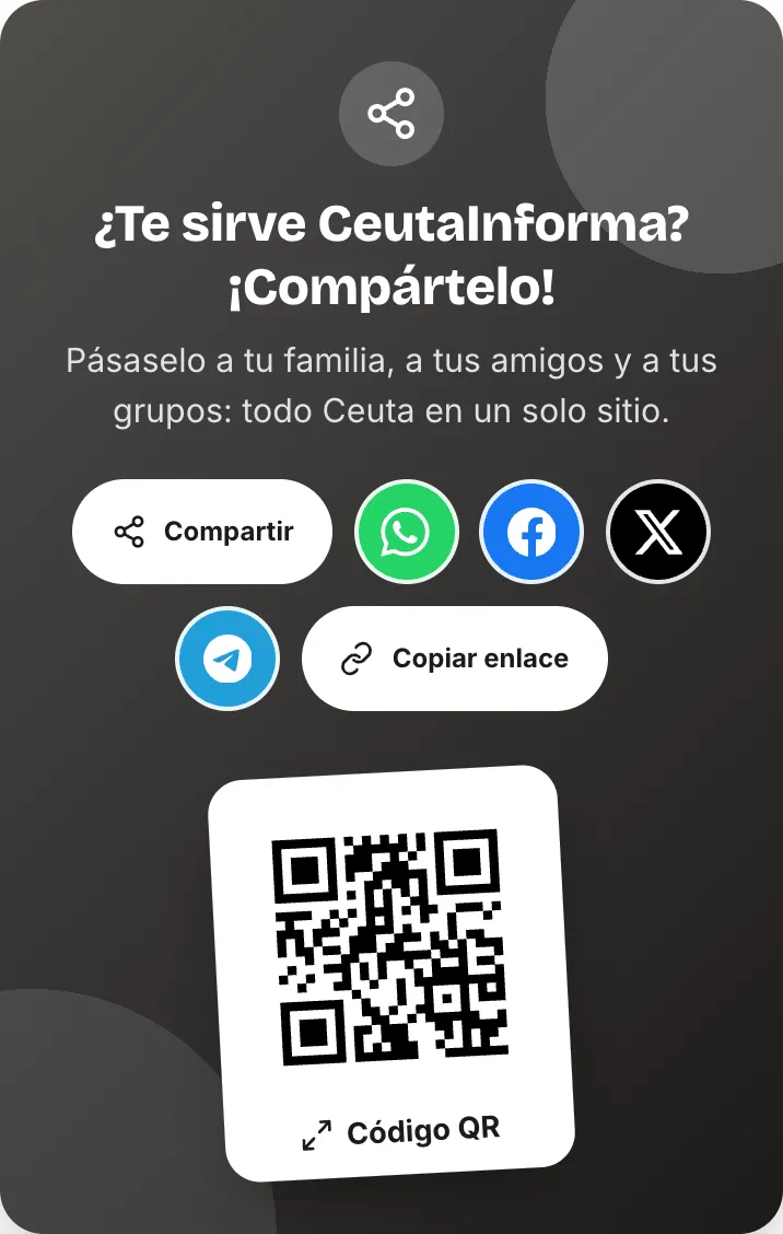 «¿Te sirve CeutaInforma? ¡Compártelo!», al pie de cada página