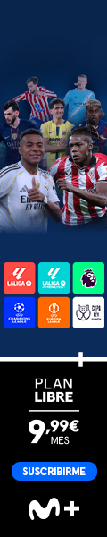 Movistar Plus+: el mejor fútbol. Plan Libre, 9,99 € al mes.