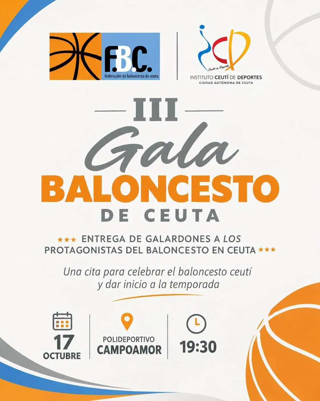 III Gala del Baloncesto de Ceuta