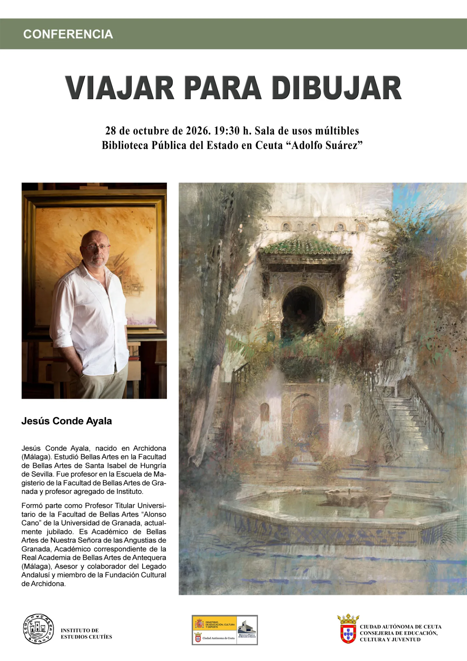 Conferencia «Viajar para dibujar», de Jesús Conde Ayala