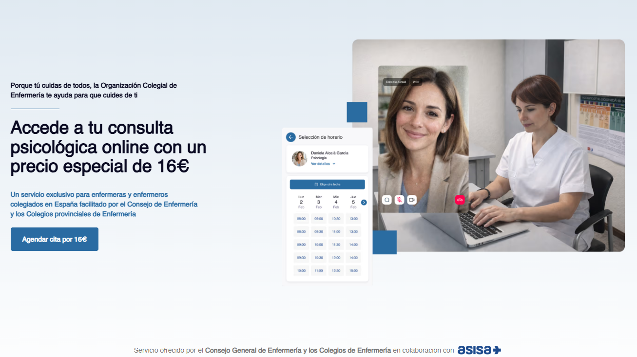 Imagen de la noticia: Las enfermeras colegiadas de Ceuta podrán pedir consulta psicológica online