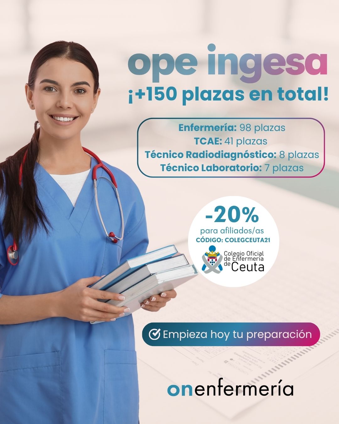 Imagen de la noticia: El Colegio de Enfermería logra un 20 % de rebaja en la preparación de la OPE de INGESA